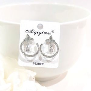 925 Sliver Cubic Zirconia Drop Earrings